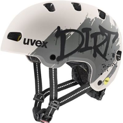 3. Kask rowerowy dziecięcy UVEX Kid 4 Style MIPS, dirt warm grey