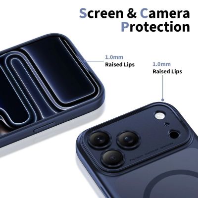 10. Etui Tech-Protect Magpeak Magsafe CC na iPhone 17 Pro Max - granatowy mat