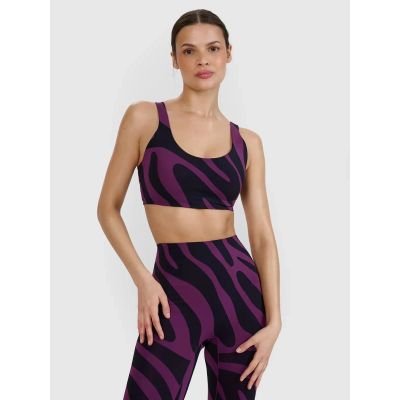 2. Biustonosz do jogi i pilatesu ze średnim wsparciem 4F 4FWSS25USBAF165-50A