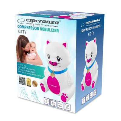 4. Inhalator kompresorowy Esperanza KITTY ECN003 (kolor biały)
