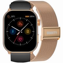 Smartwatch Damski GRAVITY GT28-5 Pasek + Bransoleta Różowe złoto Czarny