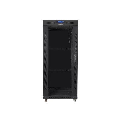 2. SZAFA INSTALACYJNA RACK STOJĄCA 19" 27U 800X1200 CZARNA DRZWI SZKLANE LCD LANBERG (FLAT PACK)
