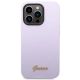 3. Etui Guess Silicone Vintage Gold Logo na iPhone 14 Pro - fioletowe