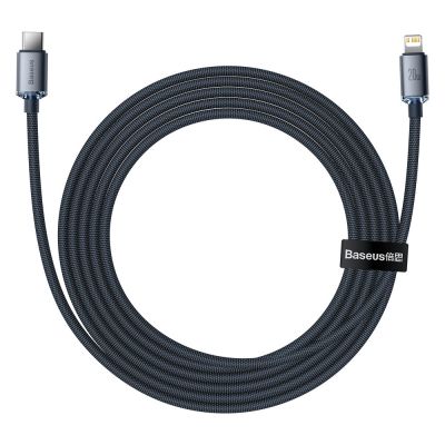 4. Kabel Baseus CAJY000301 Lightning - USB-C PD QC 20W 480Mb/s 2m - czarny
