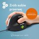 50. Ergonomiczna mysz dla praworęcznych R-Go Pele HE USB duża czarna/srebrna retail