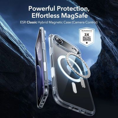 2. Zestaw ESR Classic Hybrid MagSafe + Szkło hartowane na iPhone 17 Air- przezroczyste