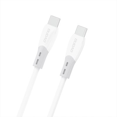 Kabel Dudao L25SC 60 W USB-C - USB-C z miękkim silikonowym oplotem 2 m - biały