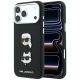 Etui Karl Lagerfeld Saffiano with Karl & Choupette Heads Pins & Logo na iPhone 18 Pro Max / 17 Pro Max - czarne