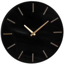 ZEGAR ŚCIENNY ALUMINIOWY CZARNY ŚR. 35,5CM MICA