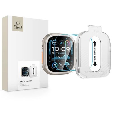 9. Szkło hartowane Tech-Protect Easy Set+ 2-pack na Apple Watch Ultra 1 / 2 49 mm - przezroczyste