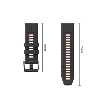 4. Pasek Tech-Protect Iconband Pro na Garmin Fenix 5X / 5X Plus / 6X / 6X Pro / 7X / 8 / 8 Pro / 9 / 9 Pro (51 mm) - czarno-czerwony