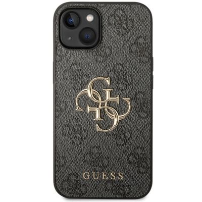 3. Etui Guess 4G Big Metal Logo na iPhone 15 - szare
