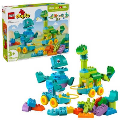 11. LEGO DUPLO 10451 3w1 Dinozaury na kółkach