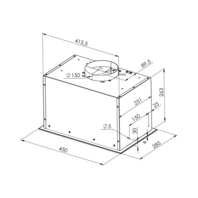 3. Okap do zabudowy MPM MPM-45-OW-06/W 45 cm | silnik BLDC | LED | biały