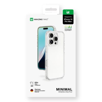 5. Etui silikonowe AMAZINGTHING Minimal Case do iPhone 16 Pro Max - przezroczyste