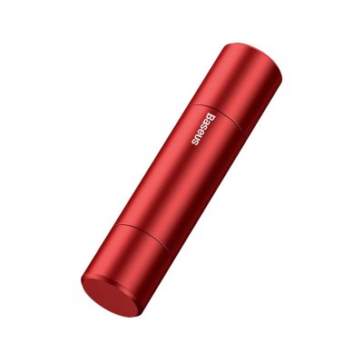 4. Młotek bezpieczeństwa Baseus SharpTool zbijak do szyb z nożem do cięcia pasów - czerwony