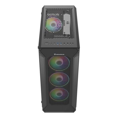 13. Obudowa NATEC Genesis Irid 505 ARGB NPC-1518 (ATX. Micro ATX. Mini ITX; kolor czarny)