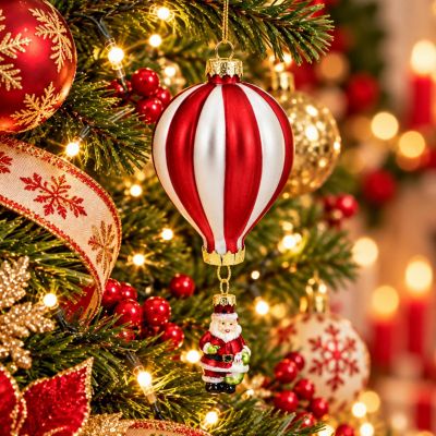 4. BOMBKA SZKLANA FORMÓWKA BALON Z MIKOŁAJEM SASKA GIFT & DECOR