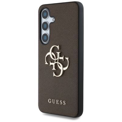 2. Etui Guess Grained Big 4G Logo Small Classic Logo do Samsung Galaxy S25 Plus brązowy