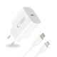 2. Ładowarka sieciowa Tech-Protect NC20W z kablem USB-C / Lighting 100 cm - biała