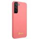 4. Etui Guess Silicone Script Metal Logo na Samsung Galaxy S22+ - fuksjowy