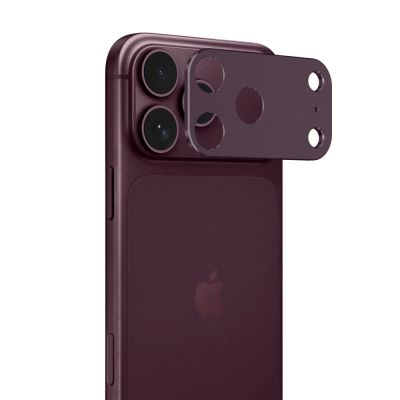 2. Osłona na wyspę aparatu Tech-Protect Camalloy Fit+ na iPhone 18 Pro Max - burgundowa