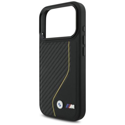 6. Etui BMW M Carbon Line & Logo MagSafe na iPhone 17 Pro - żółte