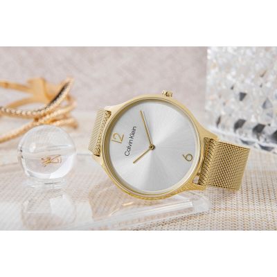 6. Zegarek Damski CALVIN KLEIN Timeless Mesh 25200003 + BOX