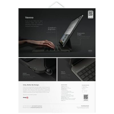 8. Etui UNIQ Venno Pro Magnetic Smart  z klawiaturą do iPad Air 13" 2024 / 2025 / iPad Pro 13" 2024 - czarne