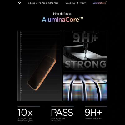 Szkło hartowane Spigen Glas.tR EZ Fit Privacy na iPhone 16 Pro Max / 17 Pro Max - 2 szt.