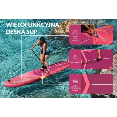 5. Deska SUP SKATINGER Prana Meteor Red 350x89x15 cm
