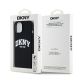 8. Etui DKNY Liquid Silicone White Printed Logo MagSafe na iPhone 15 / 14 / 13 - czarne