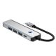 3. Adapter Tech-Protect HB01 HUB Adapter 5w1 USB-C + USB3.0 + HDMI 4K 60Hz + PD100W - szary