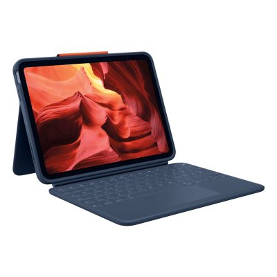 7. Logitech Rugged Combo 4 Touch QWERTZ Niemiecki Smart Connector Niebieski
