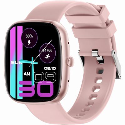 5. Smartwatch Damski GRAVITY GT18-3 Różowy Pasek Silikonowy + Granatowy Pasek