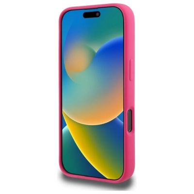 5. Etui Karl Lagerfeld Silicone Choupette Head MagSafe na iPhone 16 Pro - różowe