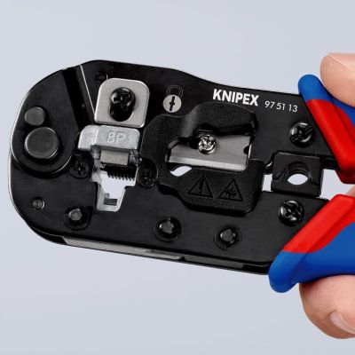 14. Knipex 97 51 13 zaciskarka kablowa Narzędzie do zaciskania Czarny, Niebieski, Czerwony