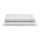 4. Digitus Panel krosowy (patch panel) 10'' 12x RJ45, LSA poziom, kat.6A, ekranowany, 1U, szary, prowadnica kabli