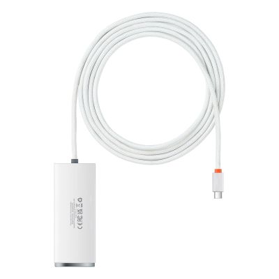 2. Baseus Lite Series przejściówka HUB USB Typ C - 4x USB 3.0 2m biały (WKQX030502)