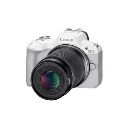 7. Canon EOS R50, White + RF-S 18-45mm F4.5-6.3 IS STM Kit Bezlusterkowiec 24,2 MP CMOS 6000 x 4000 px Biały