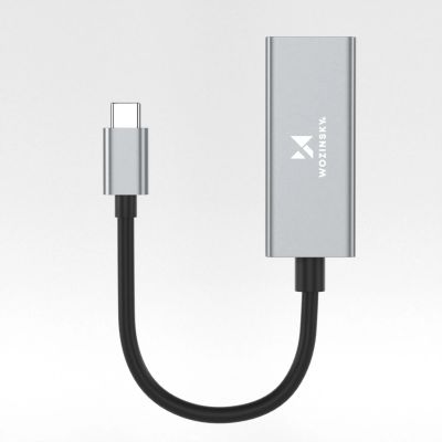 4. Adapter sieciowy Wozinsky WAU-45C Ethernet karta sieciowa LAN Gigabit RJ45 1000 Mb/s USB-C - szara