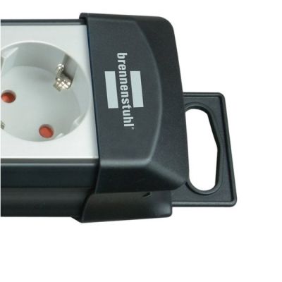 9. Brennenstuhl 1951580101 Regleta, 230 V, Negro y Gris Claro, 49 cm rozgałęziacz 5 m 8 x gniazdo sieciowe Wewnętrzna Czarny, Jasnozielony