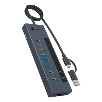 2. Hub 11-w-1 Hub IcyBox USB 3.2 z Type-C i czytnikiem kart