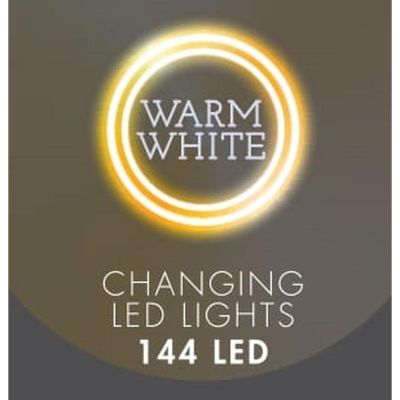 35. LAMPKI CHOINKOWE KURTYNA ŚWIETLNA ZEW/WEW 144 LED 120X120CM Z PILOTEM CIEPŁY BIAŁY
