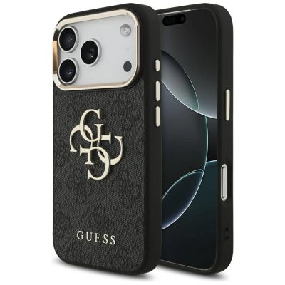 Etui Guess 4G Big 4G Classic Logo na iPhone 17 Pro - czarno-złote