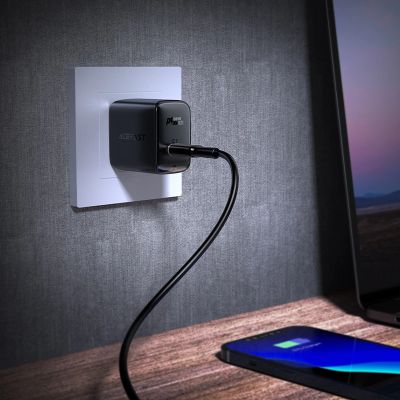 3. Ładowarka sieciowa Acefast A23 30W GaN USB-C US - czarna