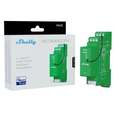 3. Inteligentny ściemniacz oświetlenia Z-Wave Shelly Wave Pro Dimmer 2PM (OUTLET)