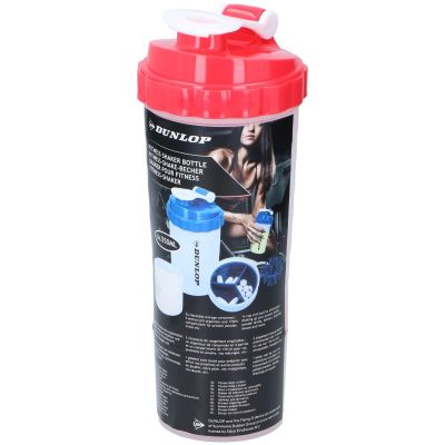 7. SHAKER KOKTAJLI DO ODŻYWEK BIDON 550ML DUNLOP CZERWONY