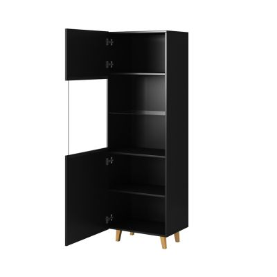 2. Witryna PAFOS 60x40x182 czarny mat