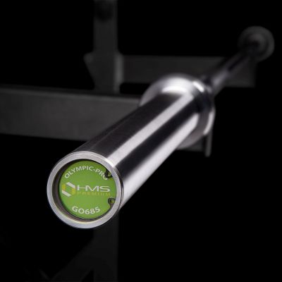 6. Gryf olimpijski 20 kg / 2200 mm z zaciskami lock jaw HMS GO685